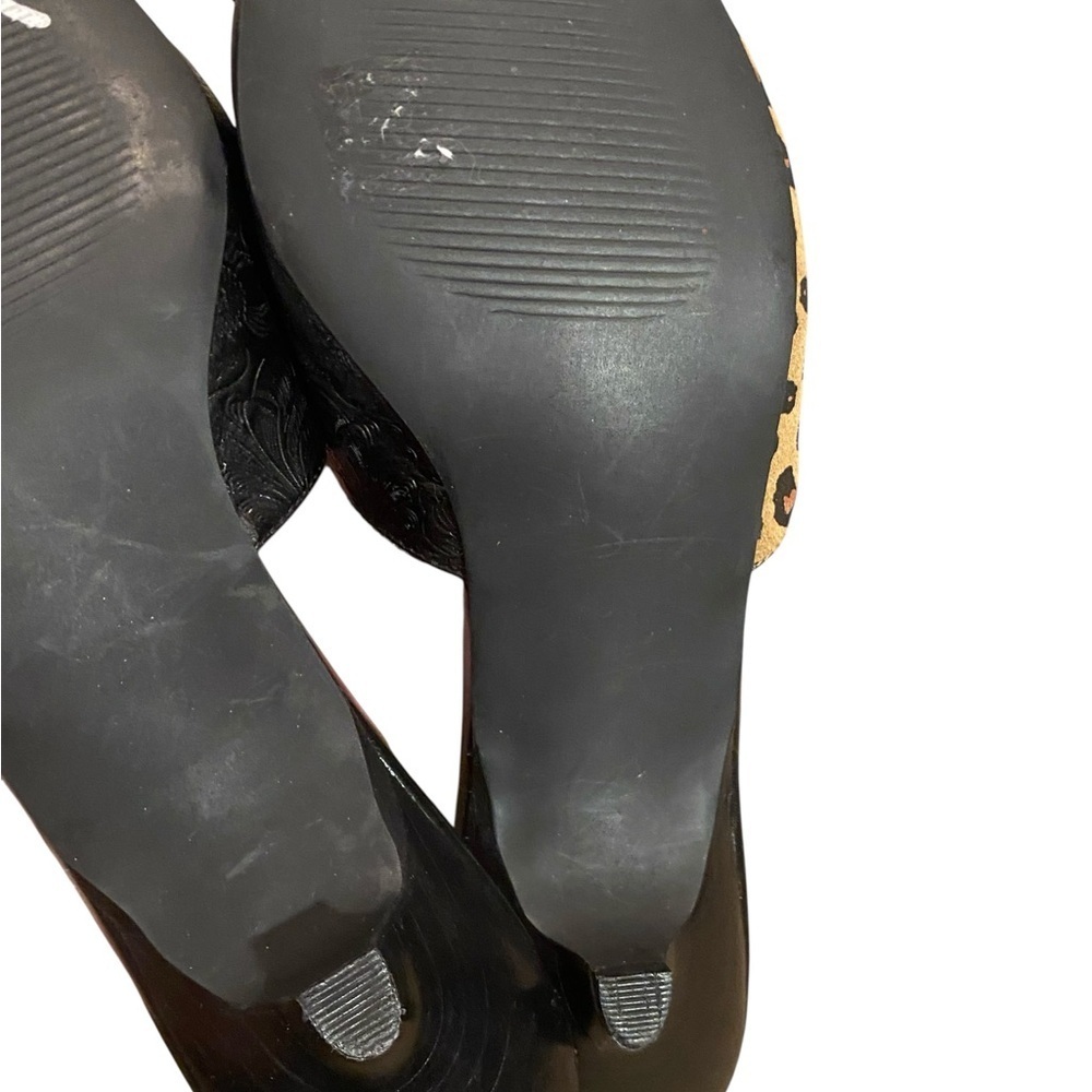 Chicos Womens Serengeti Leopard Print Leather Kitten Heel - Picture 8 of 9